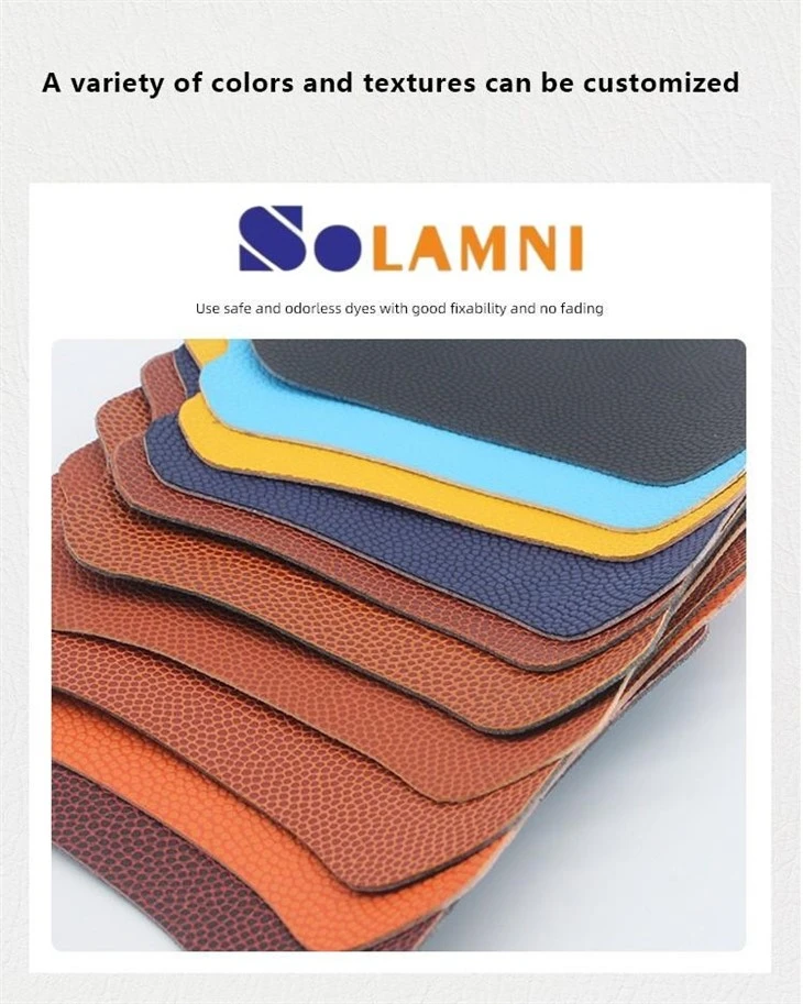 PU Waterproof Artificial Leather Fabric for Basketball